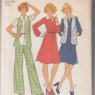 Simplicity 6759-Vtg 70's Woman Dress, Top, Vest, Pants Sewing Pattern 16 UNCUT