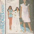 McCall's 5531-Woman's Dress, Top, Pants, Shorts Sz 12 Vtg 70's Sewing Pattern