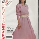 McCall's 4392- Woman's Easy Dress and Belt Vtg 80's Sewing Pattern UNCUT