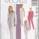 McCall's 3118-Full-Figured Woman Jacket, Top, Pants Sz 18W-24W Pattern UNCUT