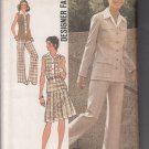 Simplicity 6236-Vtg 70's Woman Cardigan, Top, Skirt, Pants Sewing Pattern Sz 10