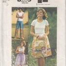 Simplicity 6977-Vtg 70's Woman Pants, Skirt Sewing Pattern Sz 14 UNCUT