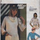 Butterick 4922 Misses Pullover Knit Tops Size 12 70s Sewing Pattern