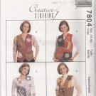 McCall's 7804-Woman's Lined Vest and Appliques Sz Large Sewing Pattern UNCUT