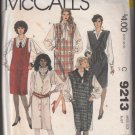 McCall's 9213-Woman Jumper, Tie Belt Sz 12 Vtg 80's Sewing Pattern
