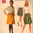 Butterick 4948 Misses A-Line Front-Panel Skirts Waist 23" 60s Sewing Pattern