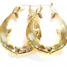Dolphin Kissing Hoop Earrings
