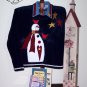 Birds Roost Everywhere Country Primitive Snowman Applique FABRIC ONLY  TCB 206-3