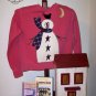 Bird On Head Primitive Snowman Applique Pattern for Quilt  Sweatshirt, PATTERN ONLY  TCB 206-1