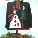 Snow Branch Country Primitive Snowman Applique Pattern for Quilt  Sweatshirt, PATTERN ONLY TCB 202