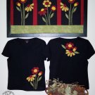 Spring Flowers Primitive Country Applique FABRIC ONLY TCB206-2