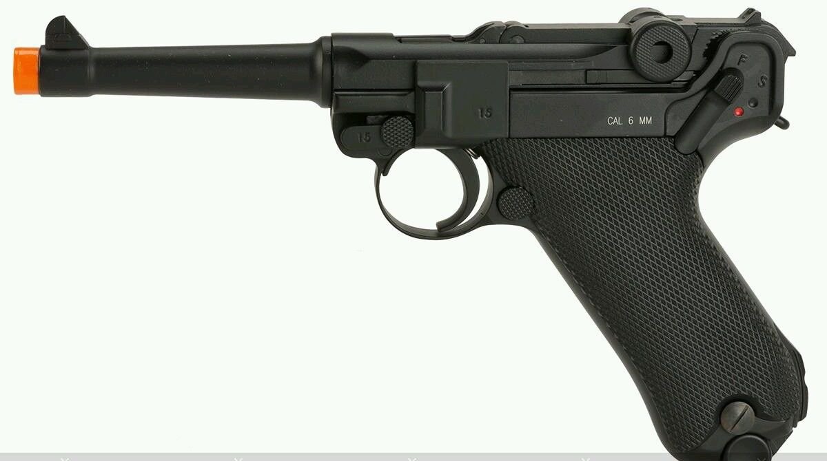 Kwc CO2 airsoft blowback Luger PO8 full metal pistol gun C02 parabellem gbb