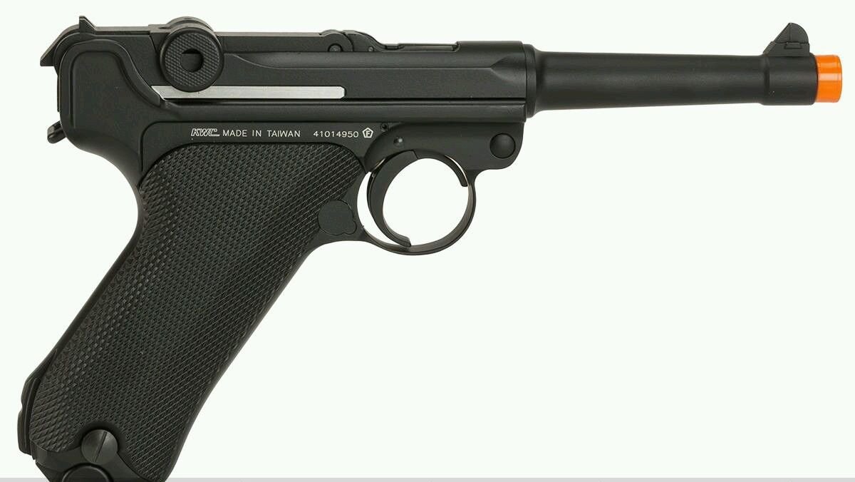 Kwc CO2 airsoft blowback Luger PO8 full metal pistol gun C02 parabellem gbb