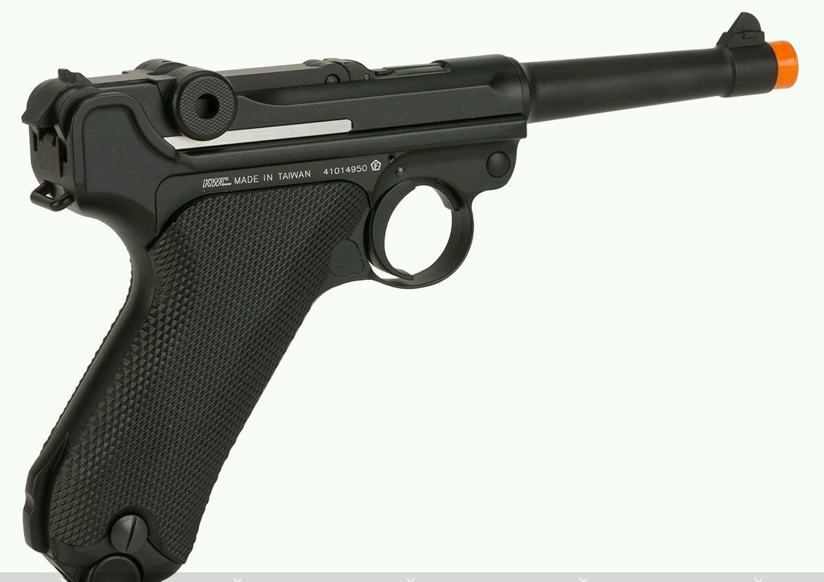Kwc CO2 airsoft blowback Luger PO8 full metal pistol gun C02 parabellem gbb