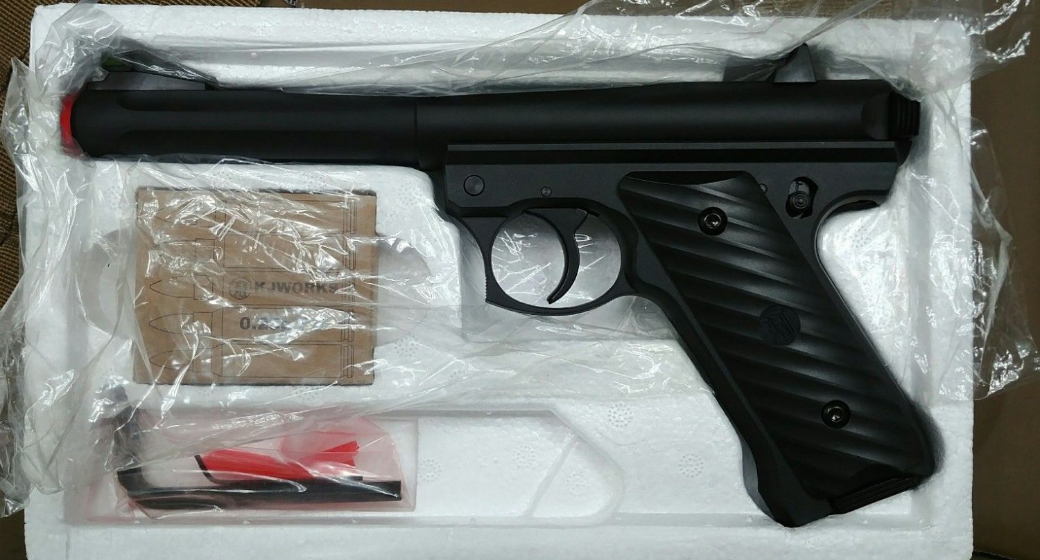 400 Fps Mk2 Ruger Co2 Non Blowback Full Metal Airsoft Pistol Gun Kjw