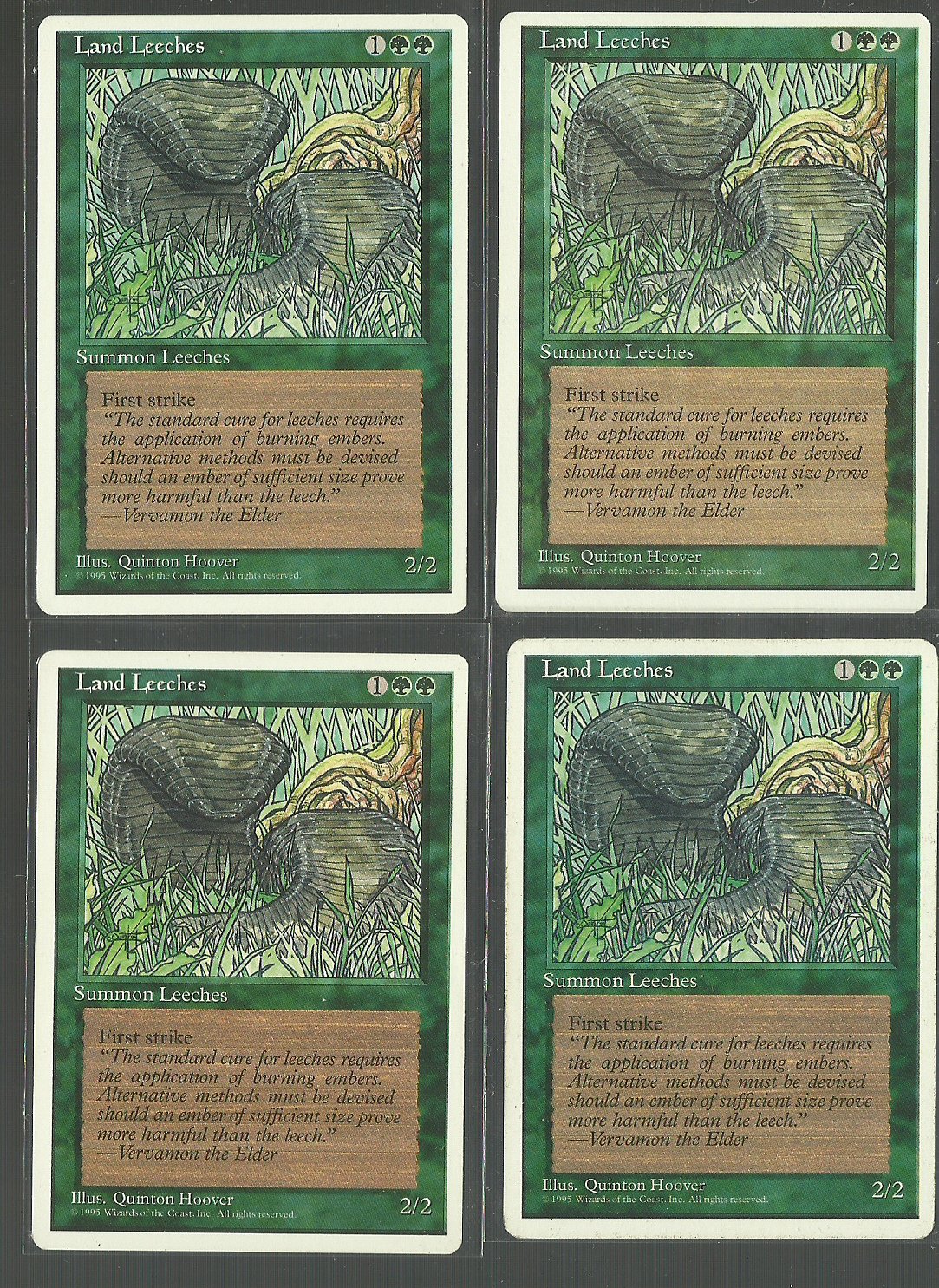 Land Leeches x4 NM 4th Edition Magic the Gathering