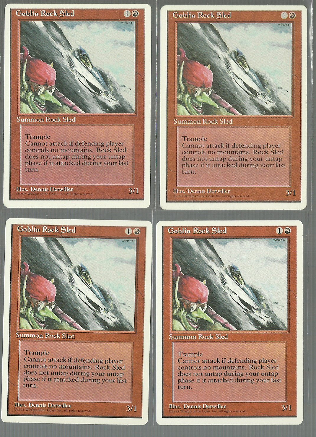 Goblin Rock Sled x4 NM 4th Edition