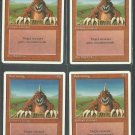 Burrowing x4 - NM - 4th Edition - Magic the Gathering