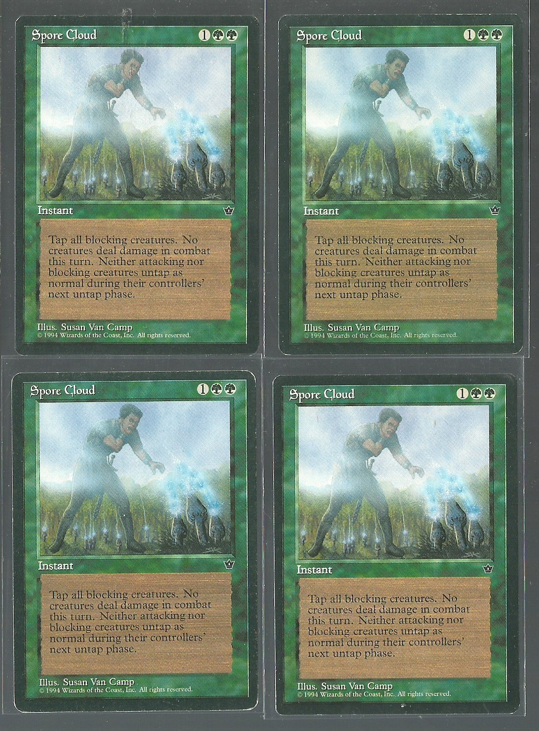 Spore Cloud V1 x4 - Good - Fallen Empires - Magic the Gathering