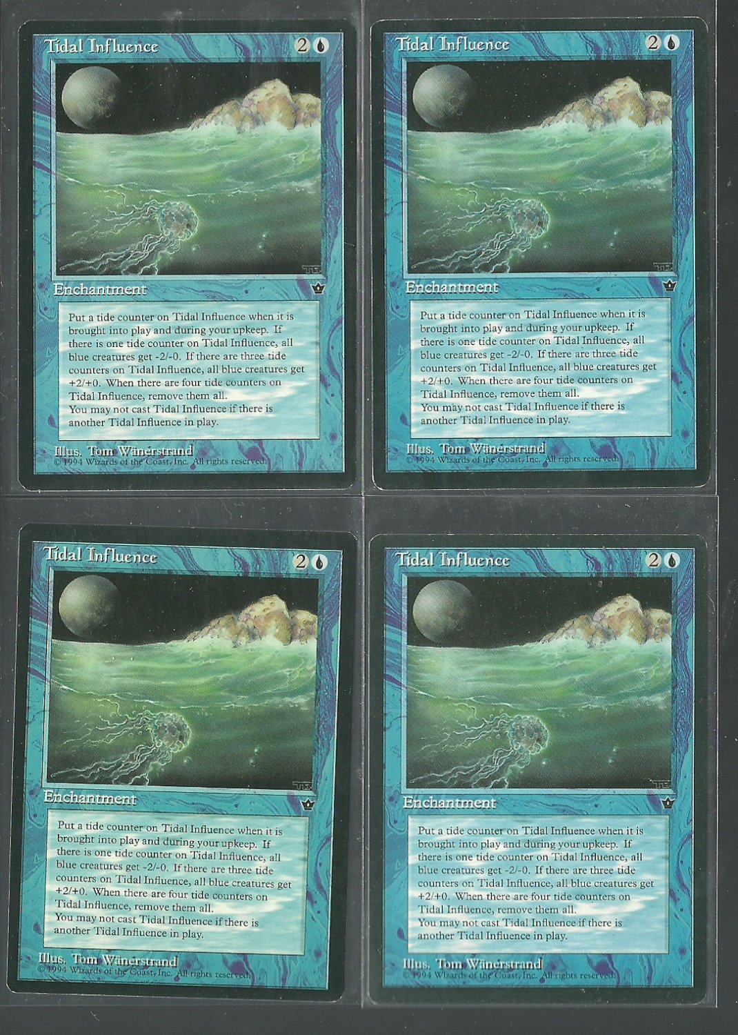 Tidal Influence x4 - Good - Fallen Empires - Magic the Gathering