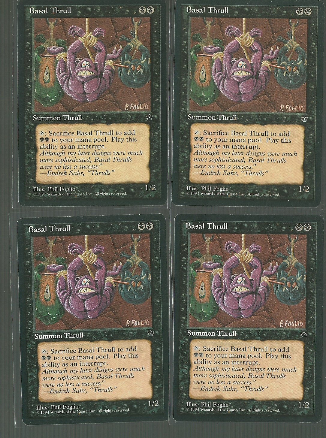 Basal Thrull V2 x4 - Good - Fallen Empires - Magic the Gathering