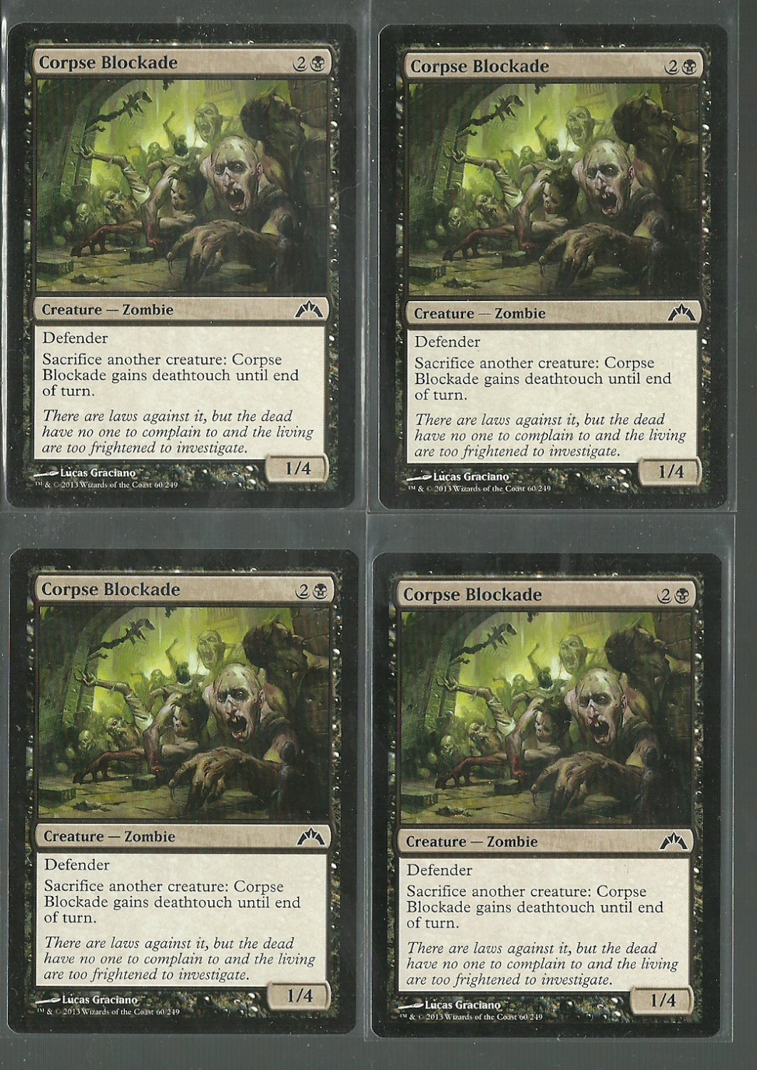 Corpse Blockade x4 NM Gatecrash Magic the Gathering