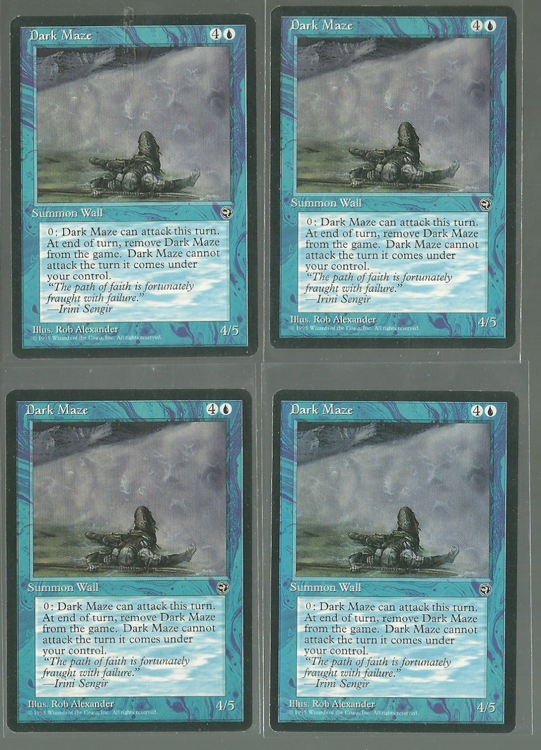 Dark Maze V1 x4 - Good - Homelands - Magic the Gathering