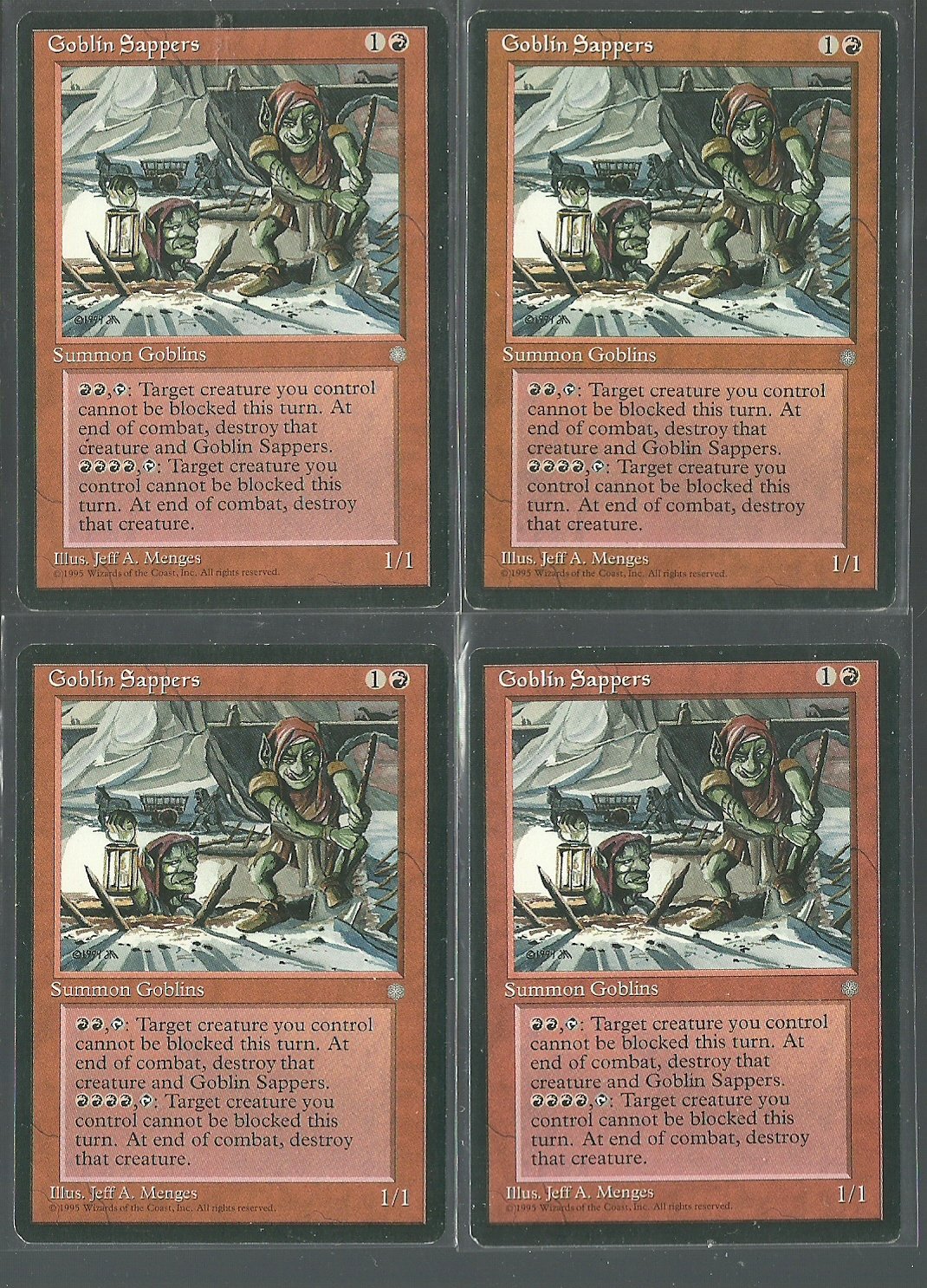 Goblin Sappers X4 Good Ice Age Magic The Gathering