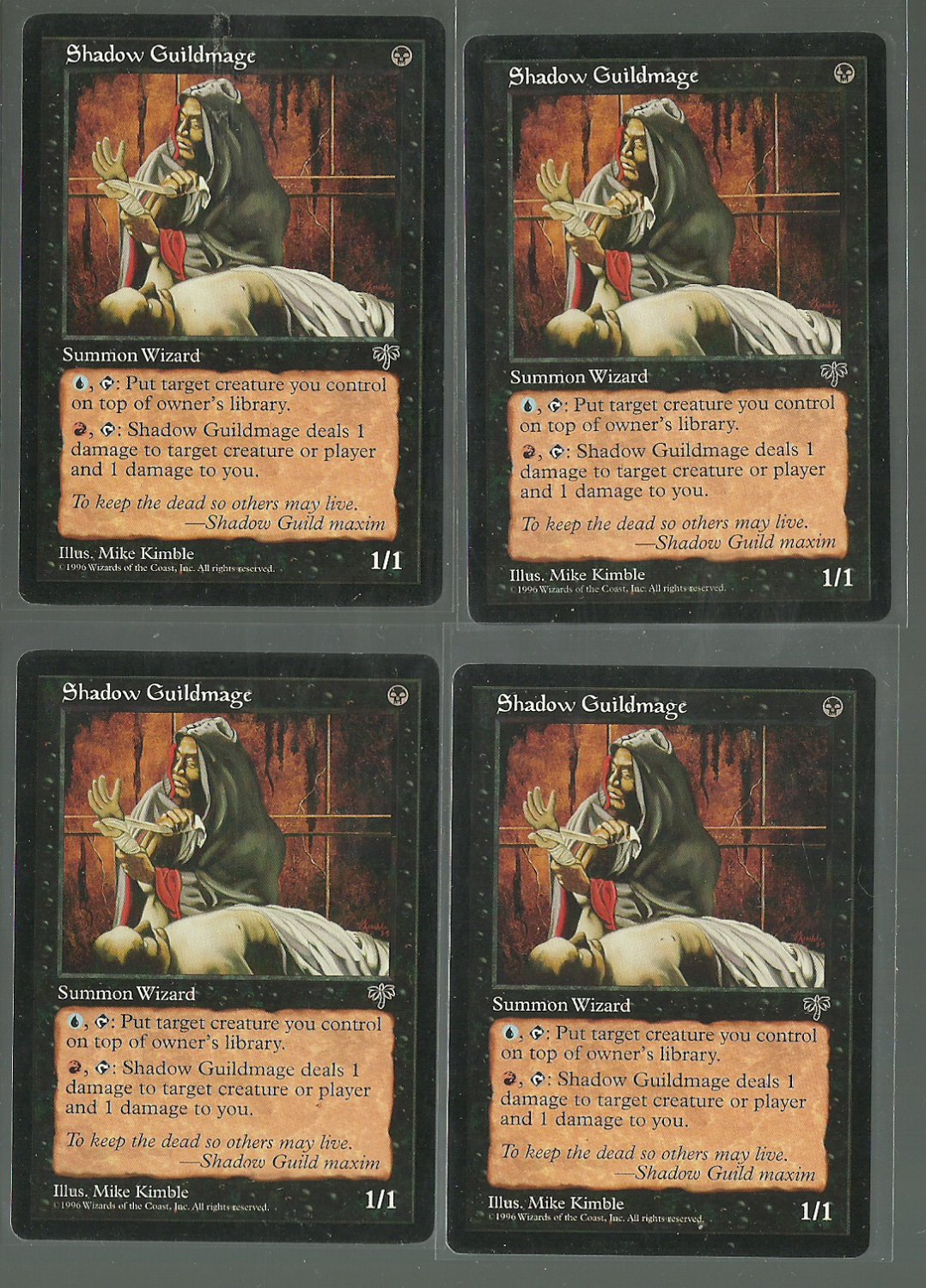 Shadow Guildmage x4 - NM - Mirage - Magic the Gathering