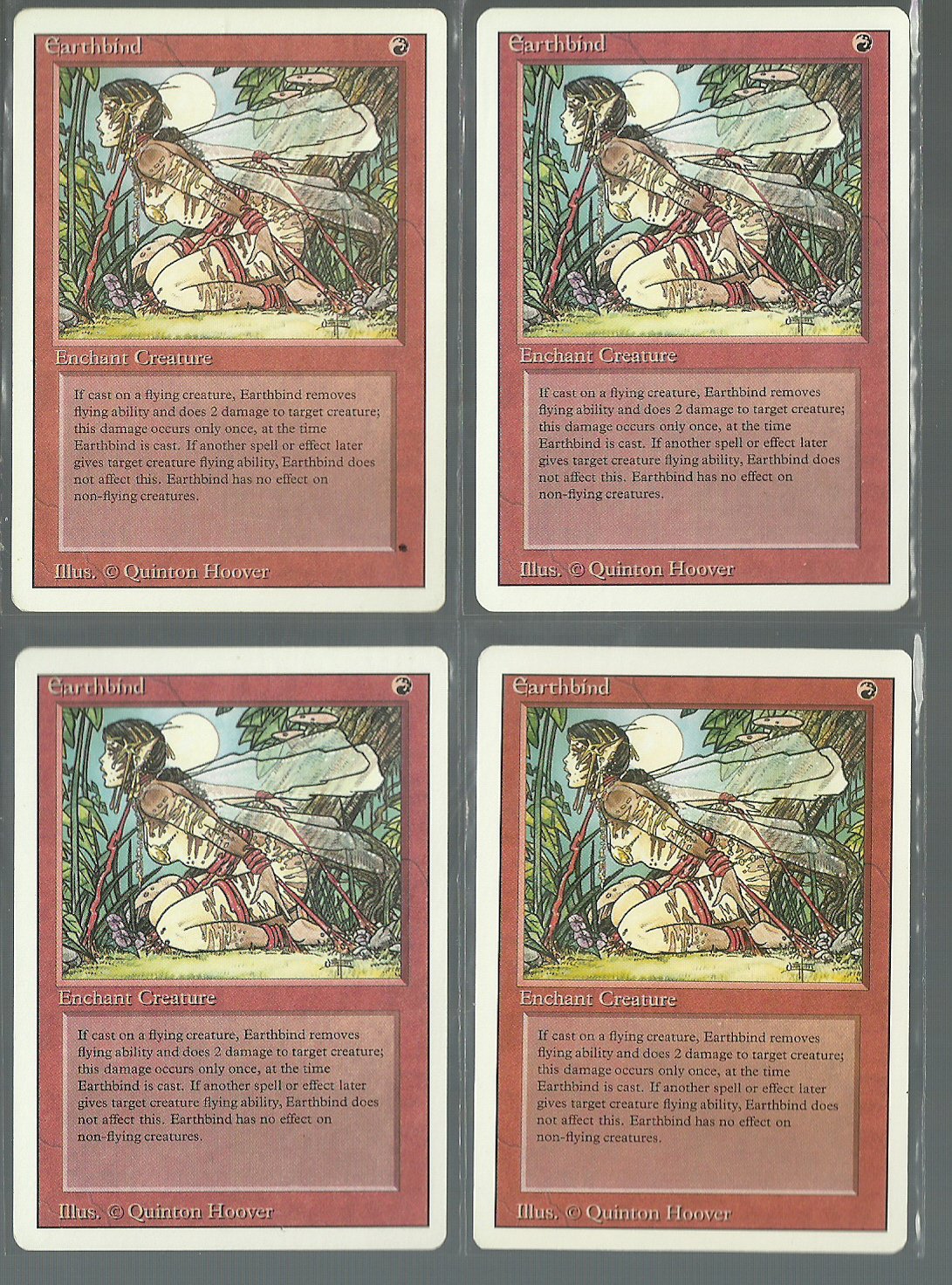 Earthbind x4 - NM - Revised - Magic the Gathering