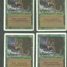 Giant Growth x4 - NM - Revised - Magic the Gathering