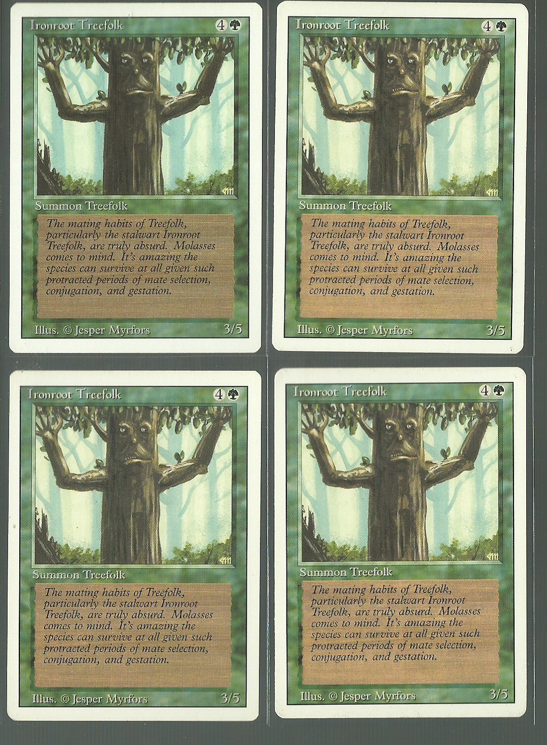 Ironroot Treefolk x4 - NM - Revised - Magic the Gathering