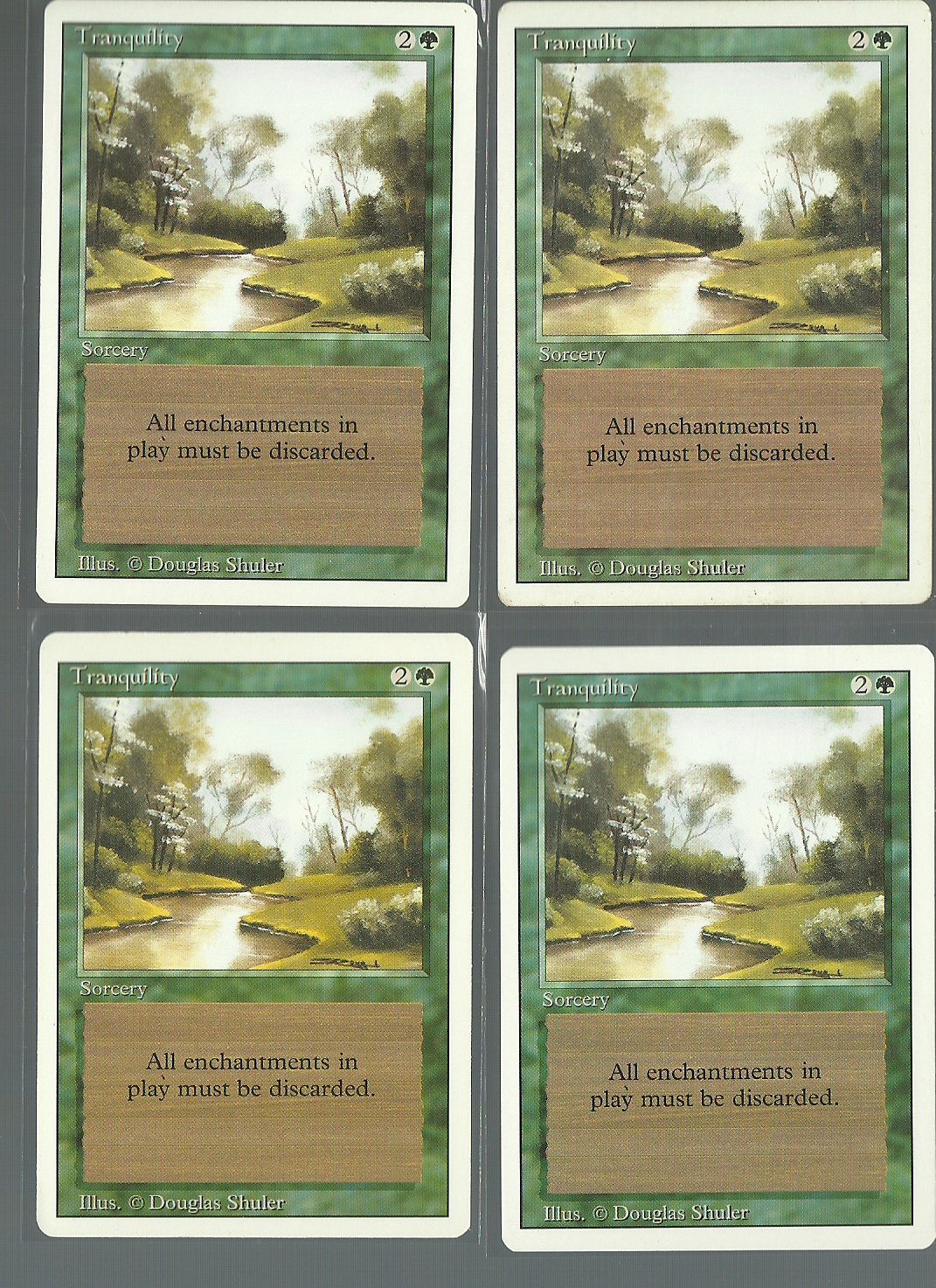 Tranquility x4 - NM - Revised - Magic the Gathering
