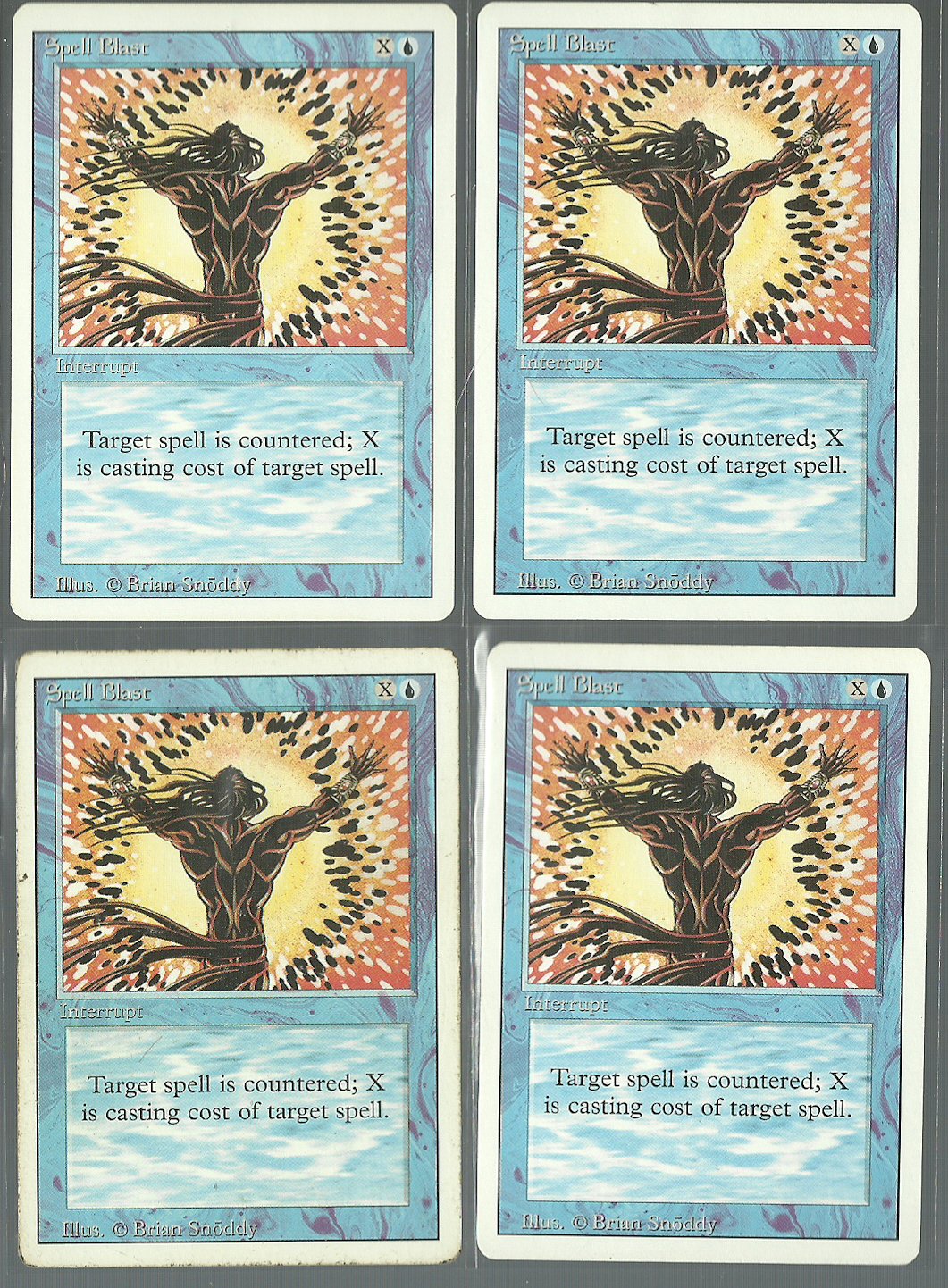 Spell Blast x4 - NM - Revised - Magic the Gathering