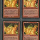 Fiery Mantle x4 NM Urza's Saga Magic the Gathering