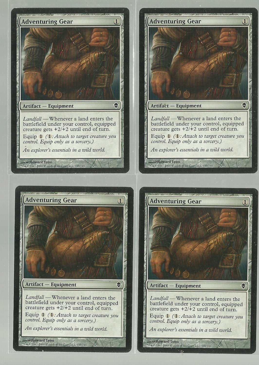 Adventuring Gear x4 NM Zendikar Magic the Gathering
