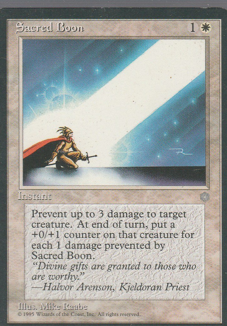 Sacred Boon - VG - Ice Age - Magic the Gathering