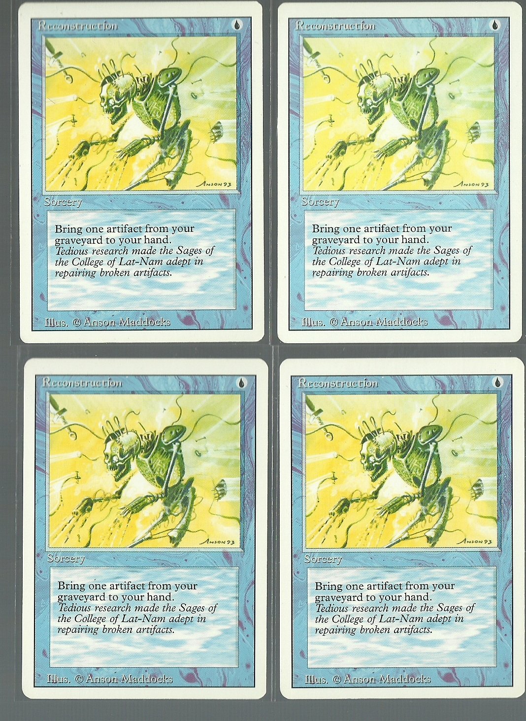Reconstruction x4 - NM - Revised - Magic the Gathering