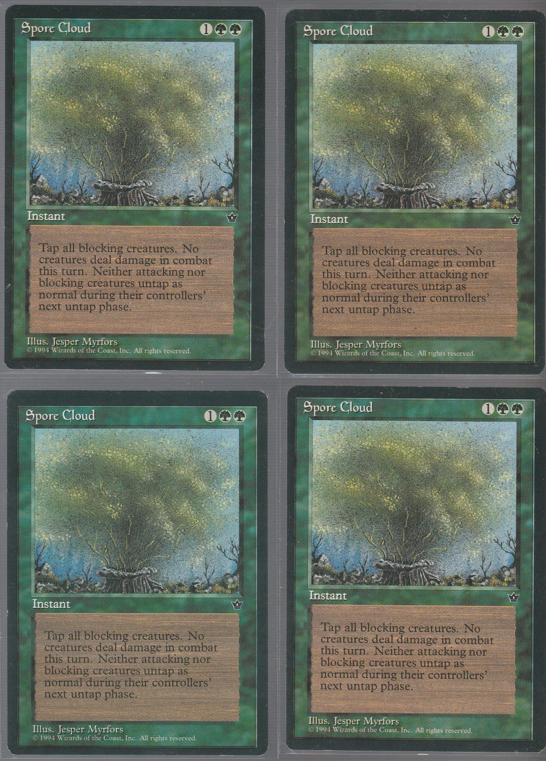 Spore Cloud V3 x4 - Good - Fallen Empires - Magic the Gathering