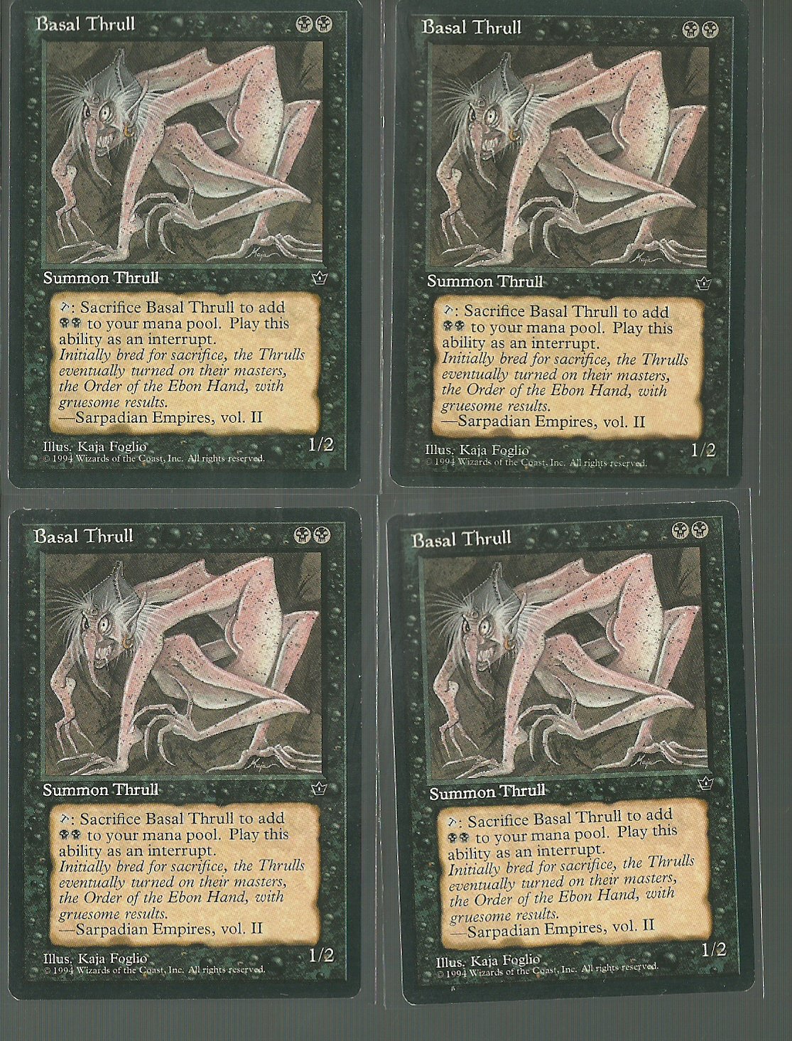 Basal Thrull V1 x4 - Good - Fallen Empires - Magic the Gathering