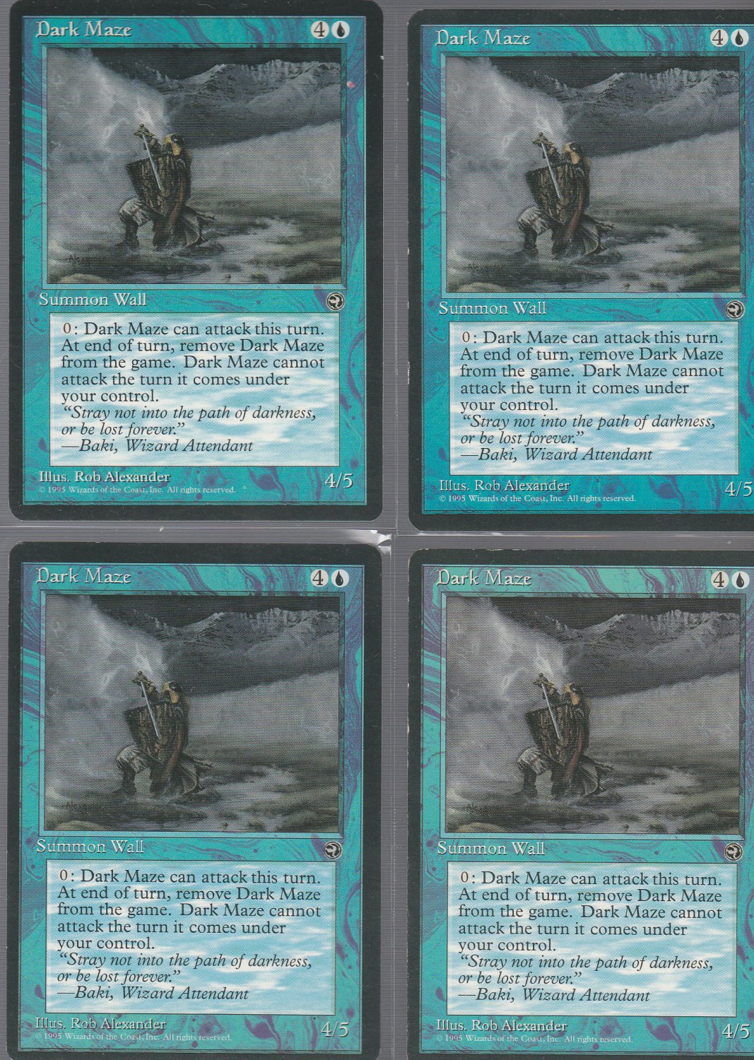 Dark Maze V2 x4 - Good - Homelands - Magic the Gathering