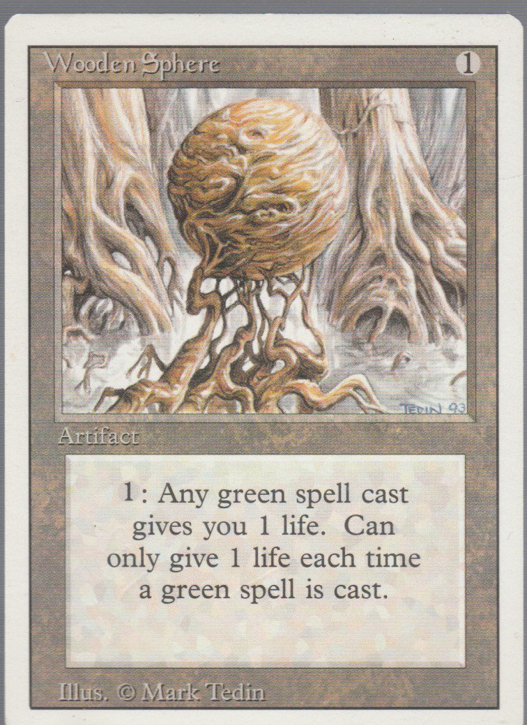 Wodden Sphere - VG - Revised- Magic the Gathering