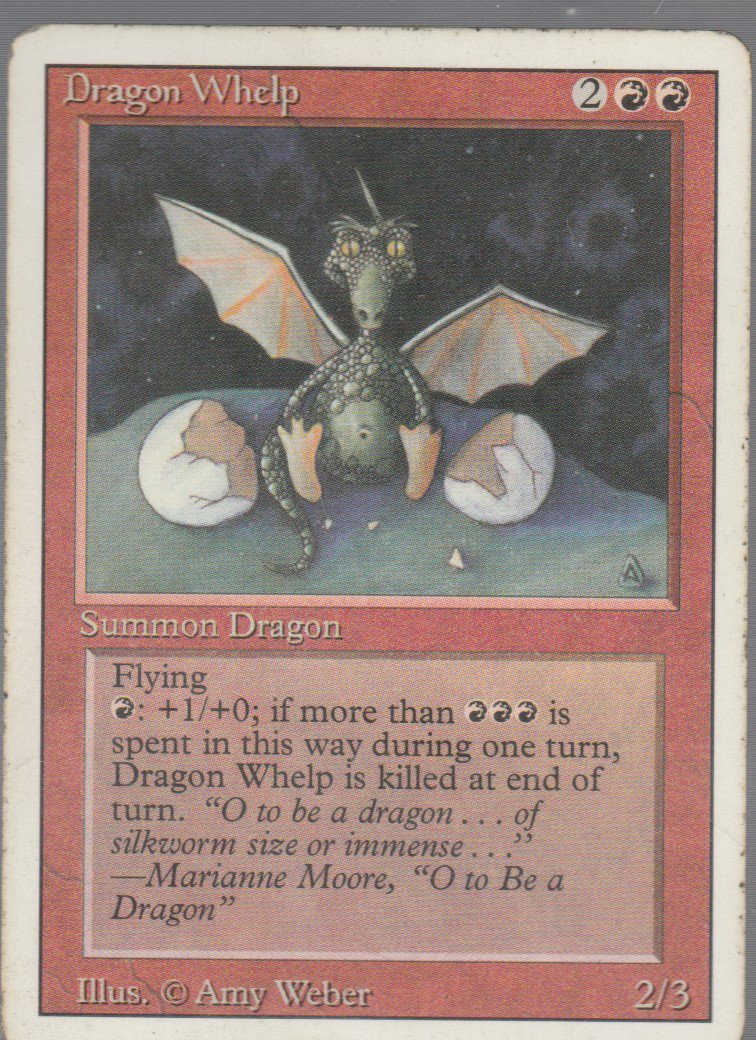 Dragon Whelp - VG - Revised- Magic the Gathering