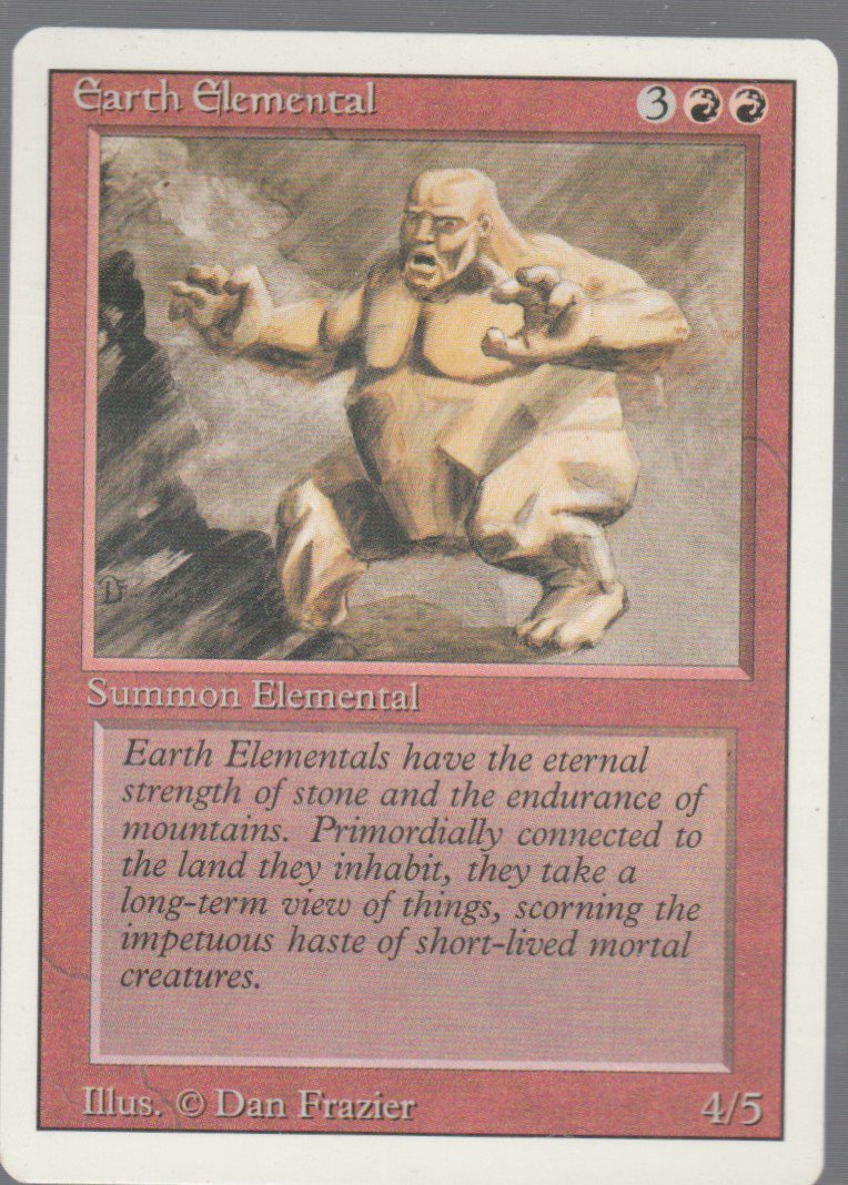 Earth Elemental - VG - Revised- Magic the Gathering