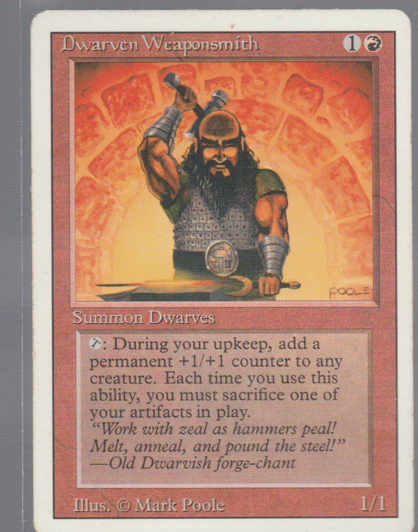 Dwarven Weaponsmith - VG - Revised- Magic the Gathering