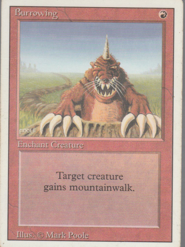 Burrowing - VG - Revised- Magic the Gathering