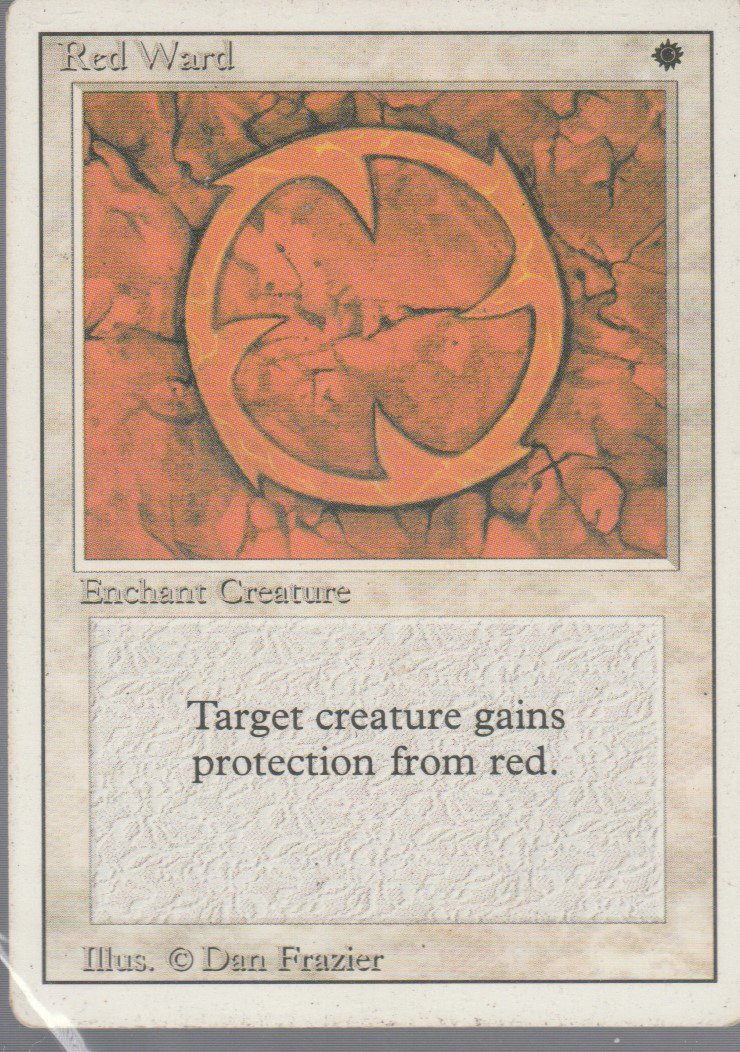 Red Ward - VG - Revised- Magic the Gathering