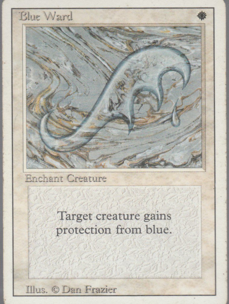 Blue Ward - VG - Revised- Magic the Gathering