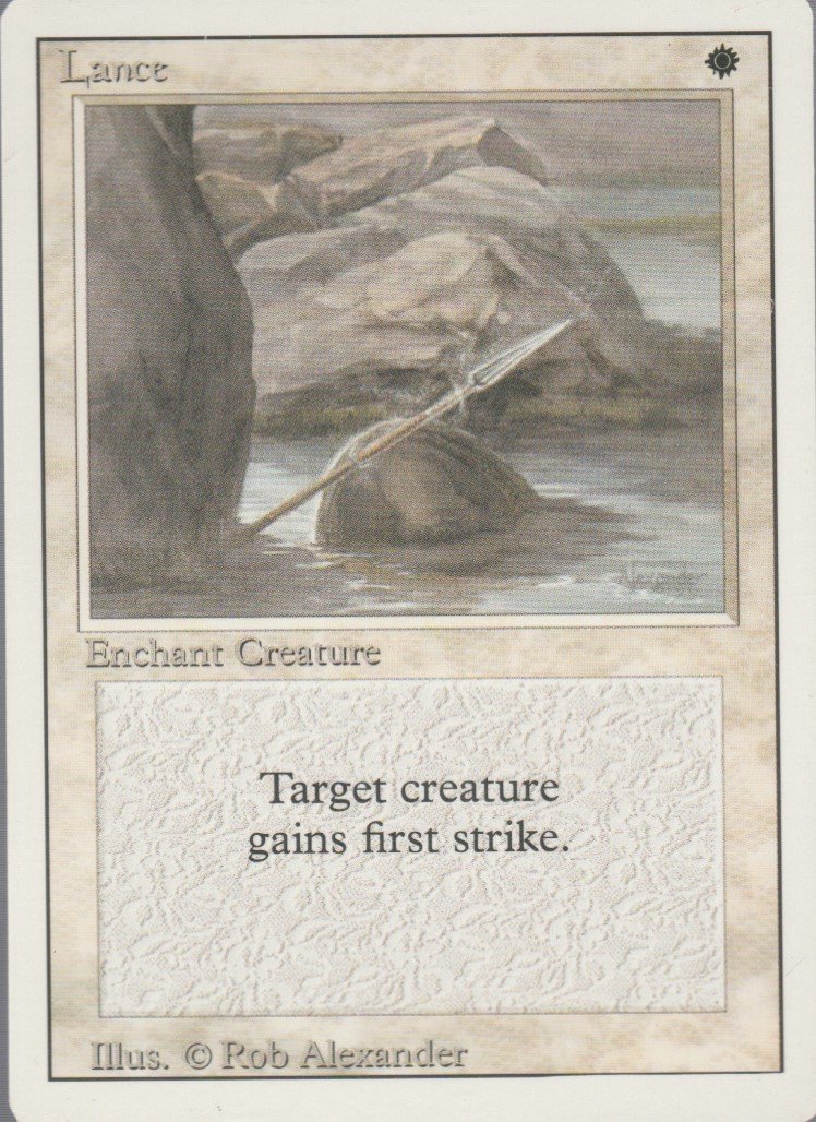 Lance - VG - Revised- Magic the Gathering