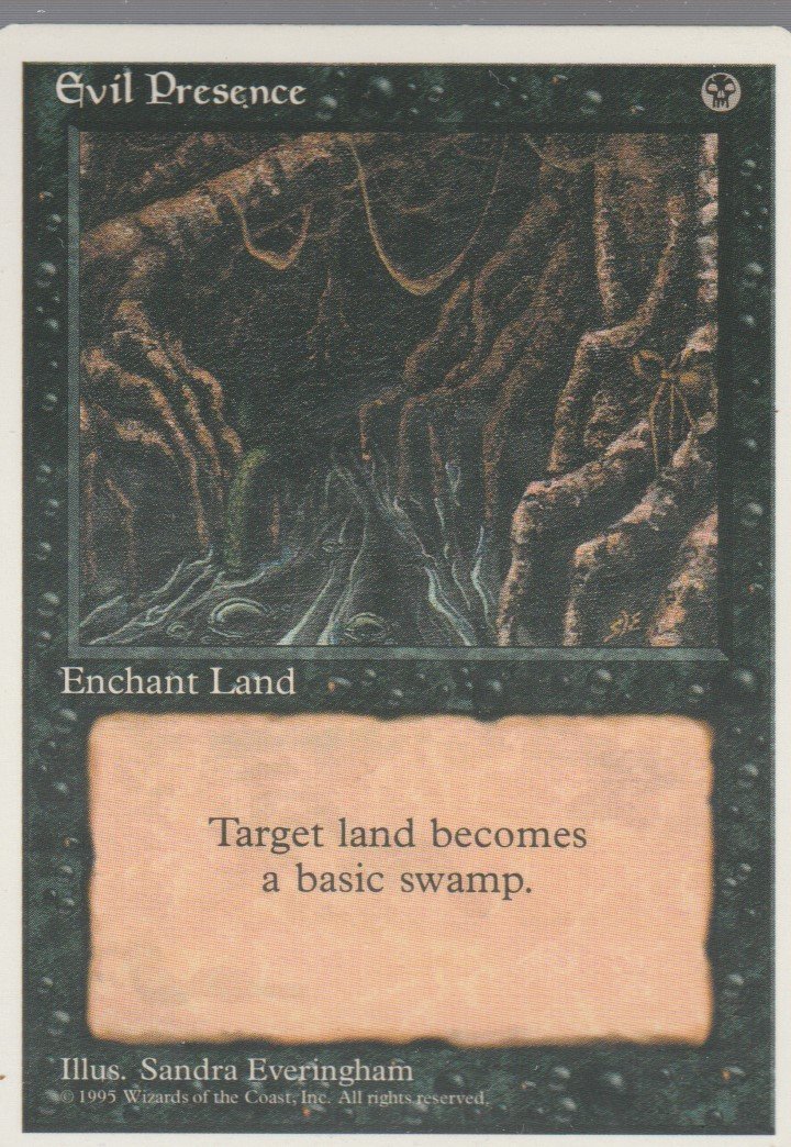 Evil Presence - VG - 4th Edition - Magic the Gathering
